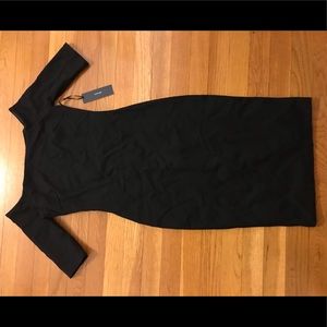 Lulu’s Black Off-the-Shoulder Midi Bodycon Dress